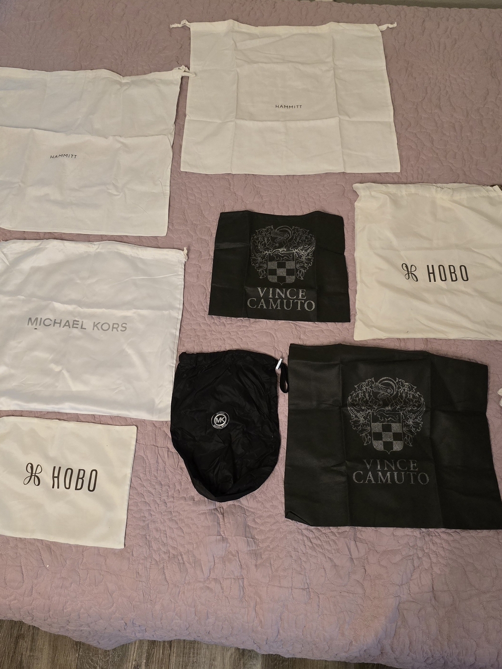 3 Hammitt 3 Hobo 2 Michael Kors 2 Vince Camato- Lot Of 10 Dust Bags